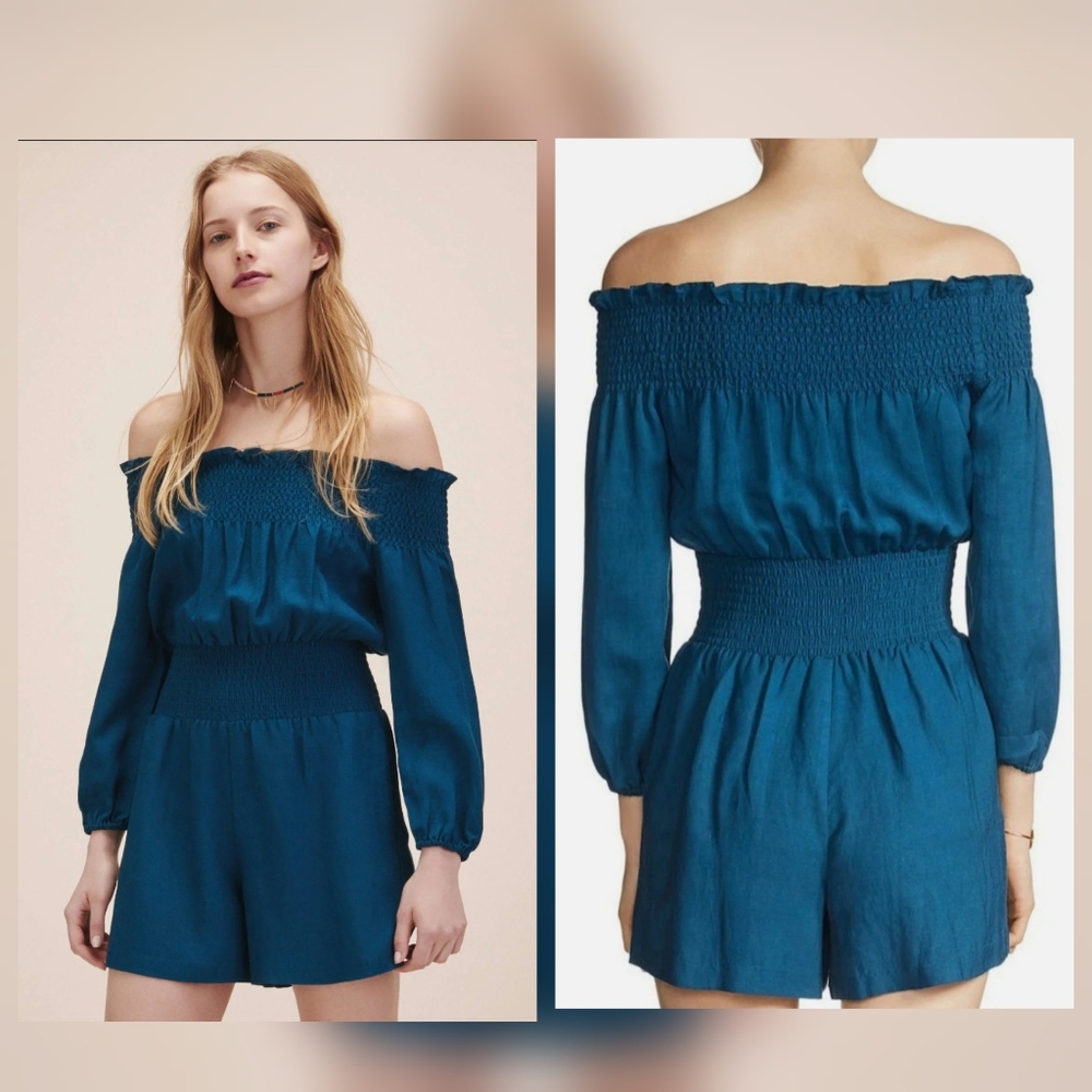 Maje Llanda Off-The-Shoulder Romper Size XS - Picture 5 of 9